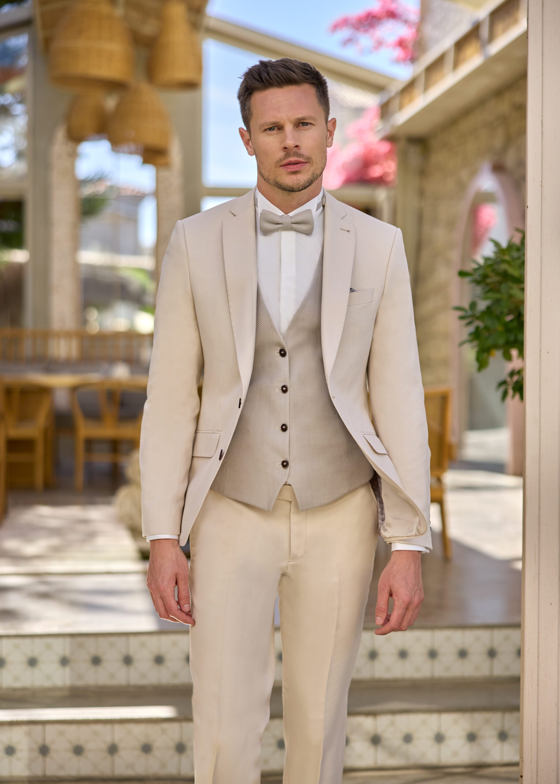 cuba beige Costume Empire du marié cuba