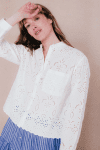 Chemisier m.longues broderie anglaise C'est beau la vie CH206