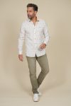 MCS : Portés SS26 Chemise imprimée à rayures MCS C039