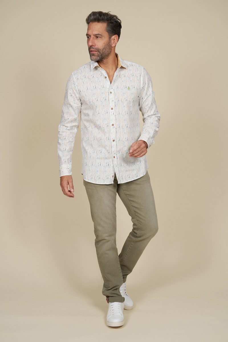 MCS : Portés SS26 Chemise imprimée à rayures MCS C039